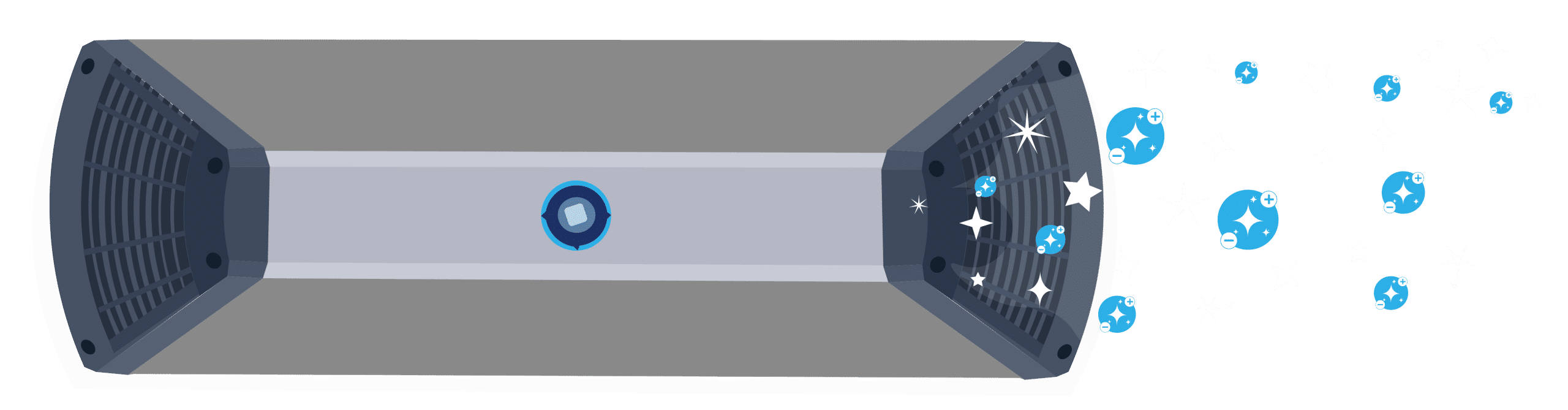 ICEZONE Illustration showing how Photoplasma is spread throughout machine